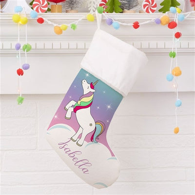 Custom Stocking, Christmas Gift, Unicorn Stocking
