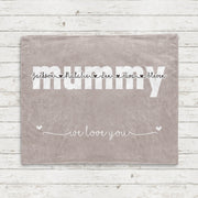 Personalized Fleece Blanket with Your Nick & Kids' Names