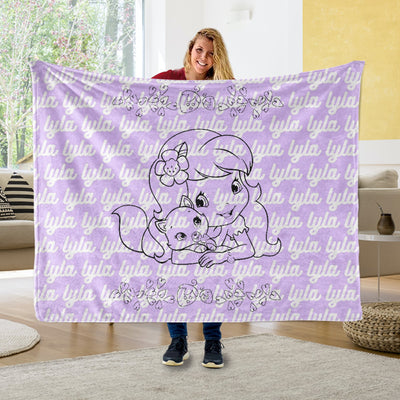 Custom NAME Cozy Plush Fleece Blankets III - BUY 2 SAVE 10%