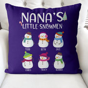 Personalized Little Snowman Christmas Family Member Pillowcase With Name