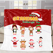 Personalized Christmas Blanket with Baby Names