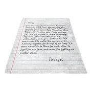 Personalized Handwriting Love-Letter Blanket