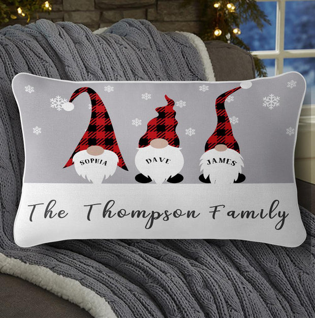 Personalized Christmas Gnomes Family Pillowcase With Name II