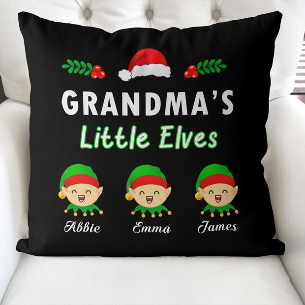Personalized Little Elves Christmas Family Member Pillowcase With Name