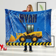 Personalized Truck Name Blanket, Truck Name Blanket, Boy Blanket Dinosaur Name Blanket Toddler Blanket