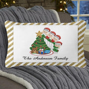 Personalized Christmas Tree and Hat Family Pillowcase With Name