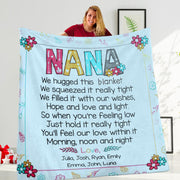 Personalized Cozy Plush Fleece Blankets with Your Nick & Kids' Names