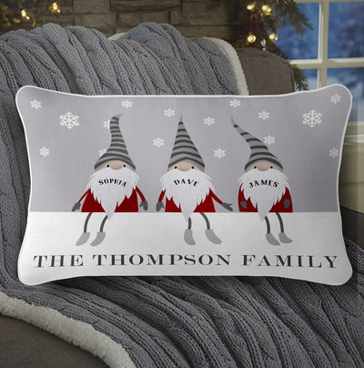 Personalized Christmas Gnomes Family Pillowcase With Name III