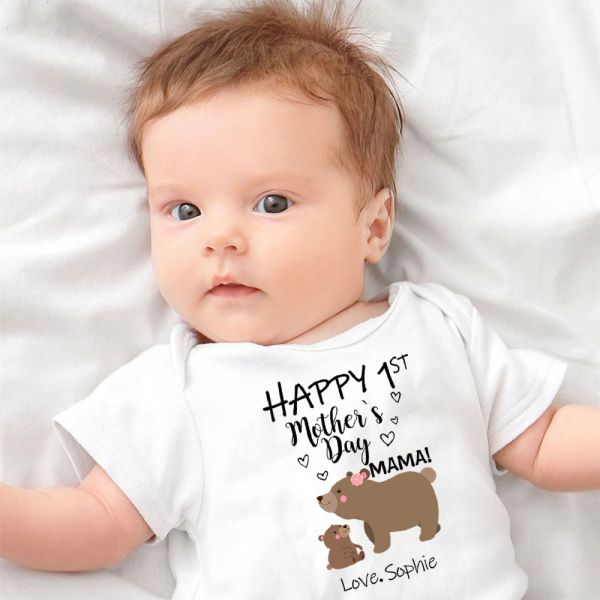 Personalized Mama Bear Baby Cub Cozy Plush Fleece Blankets