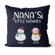Personalized Little Snowman Christmas Family Member Pillowcase With Name