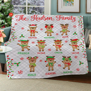 New Custom Smart and Sassy Reindeer Plush Blanket, Merry Christmas!