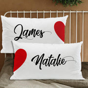 Personalized Couples Name Pillowcase Set (2 Pieces Included), Wedding & Anniversary Gift for Couples