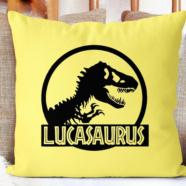 Personalized Tyrannosaurus Rex Name Pillowcase, Custom Dinosaur Kids Bedroom Decor I