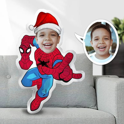New Custom Christmas Face Body Spiderman Throw Pillow