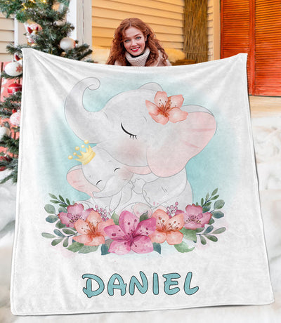 Custom ELEPHANT Name Blankets