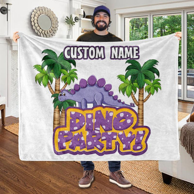 Custom KID'S Name Dinosaur Blankets