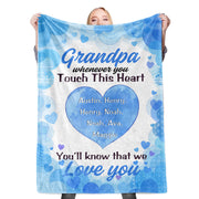 Personalized Peach Heart Blankets with Your Nick & Kids' Names