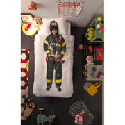 Personalized Name Kid Fireman Microfiber Bedding Set X