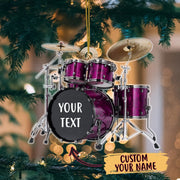 Personalized Drummer Christmas Ornament
