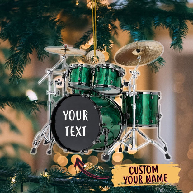 Personalized Drummer Christmas Ornament