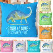 Personalized Dinosaur Name Pillowcase, Custom Dinosaur Kids Bedroom Decor III