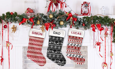 Personalised Christmas Stocking,Christmas Stockings，Designs - Embroidered Name