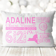 Personalized Birth Announcement Pillowcase for Baby and Mom III