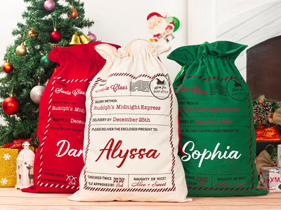 Custom Santa Sack, North Pole Express Santa Delivery Sack, Christmas gift bag,Christmas gift bag for kids, Santa Sack for gift