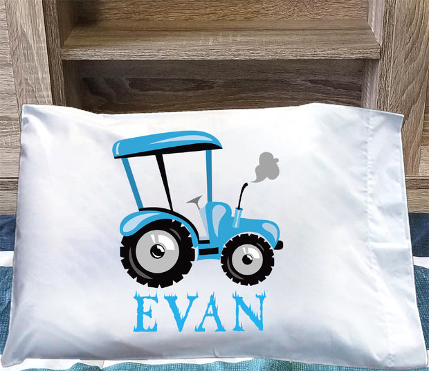 Custom Name Farm Tractor Children's Pillowcase II