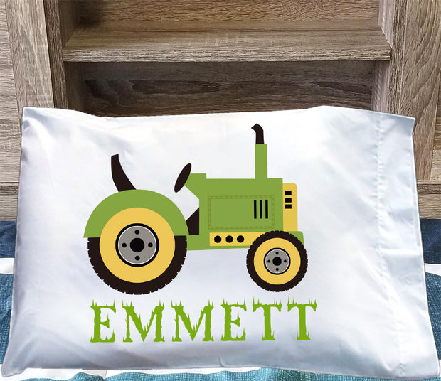 Custom Name Farm Tractor Children's Pillowcase III