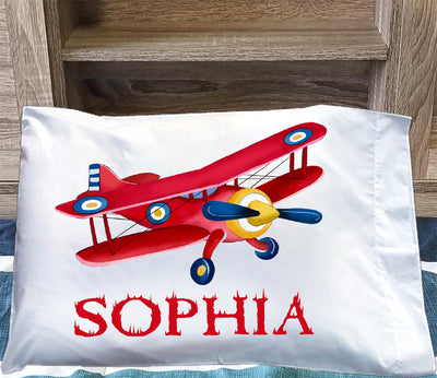 Custom Name Air Plane Children's Pillowcase II