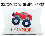Custom Name Monster Truck Children's Pillowcase I