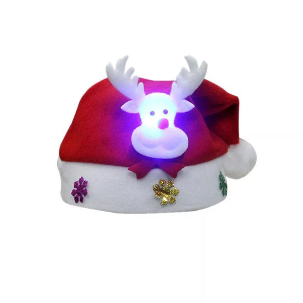 New Christmas Santa Hat with Light
