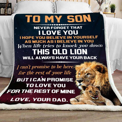 Personalized To My Son Fleece Blanket With Custom Name VIII